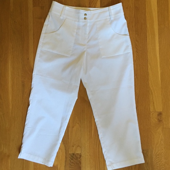 GG Blue Pants & Jumpsuits Nwt Gg Blue White Capri Golf Pants Size 2